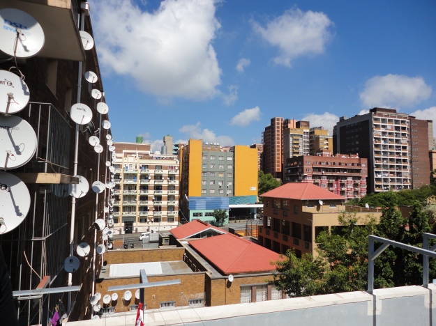 The new Hillbrow, complete  with too many satellite dishes! 